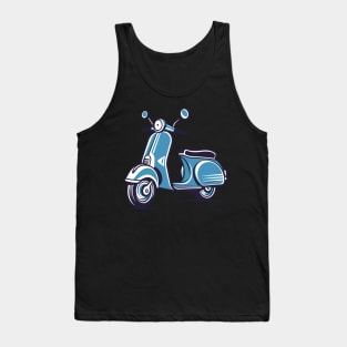 Retro Scooter Ride Graphic Tee Design Tank Top